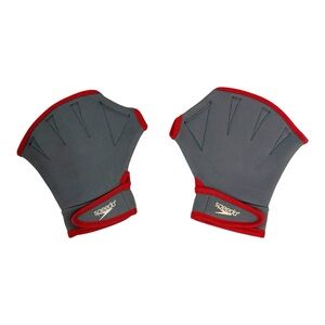 Speedo Aquatic Neoprene Fitness Gloves Grey Red Size Small